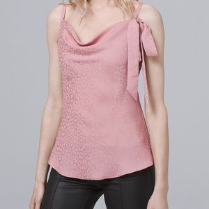 White House Black Market Bow-Accent Cami | mauve | M